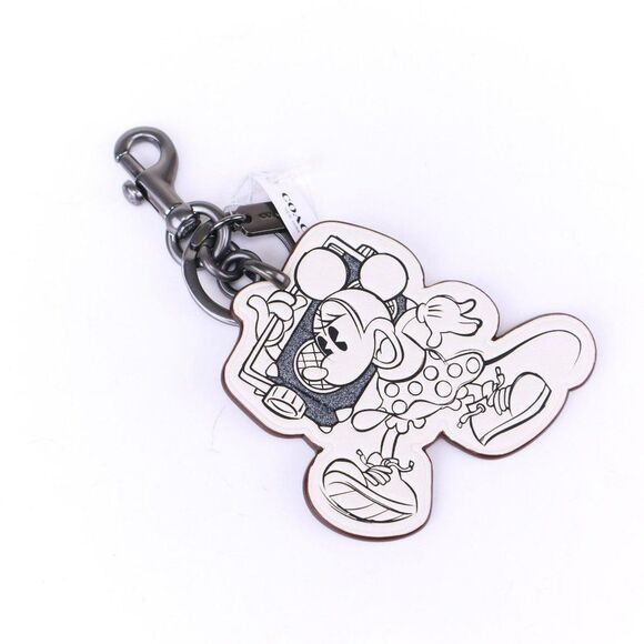 NWT Coach Minnie Mouse w Boombox Key Fob Keychain Bag Charm - Picture 4 of 5